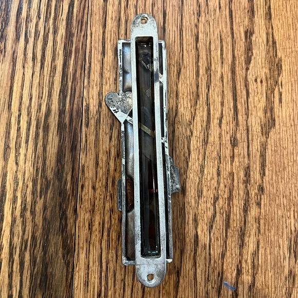 Yossi Steinberg Mezuzah. HANDMADE Judaica by Israeli Artist. Resin And Metal. - Picture 13 of 13